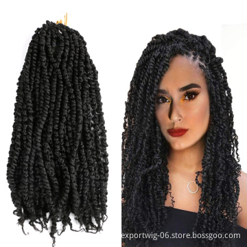 Crochet braids hair extension passion twist synthetic attachments hair pre twisted passion twist crochet hair